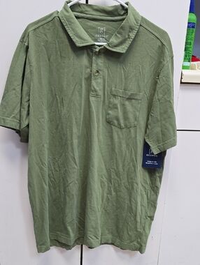 George Men's Olive Polo Shirt with Chest Pocket
